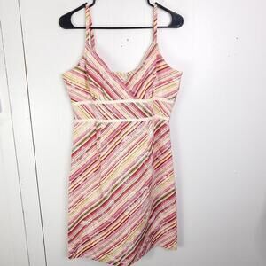 Womens Dress Vintage Y2K Large Colorful Babydoll Empire Waist Sundress Aqua Blue